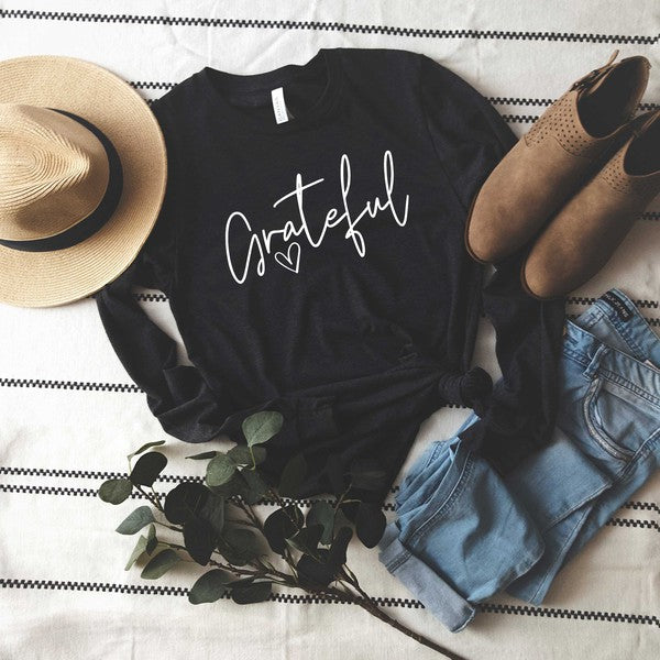 Grateful Heart Long Sleeve Graphic Tee