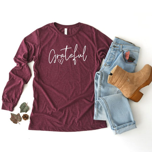 Grateful Heart Long Sleeve Graphic Tee