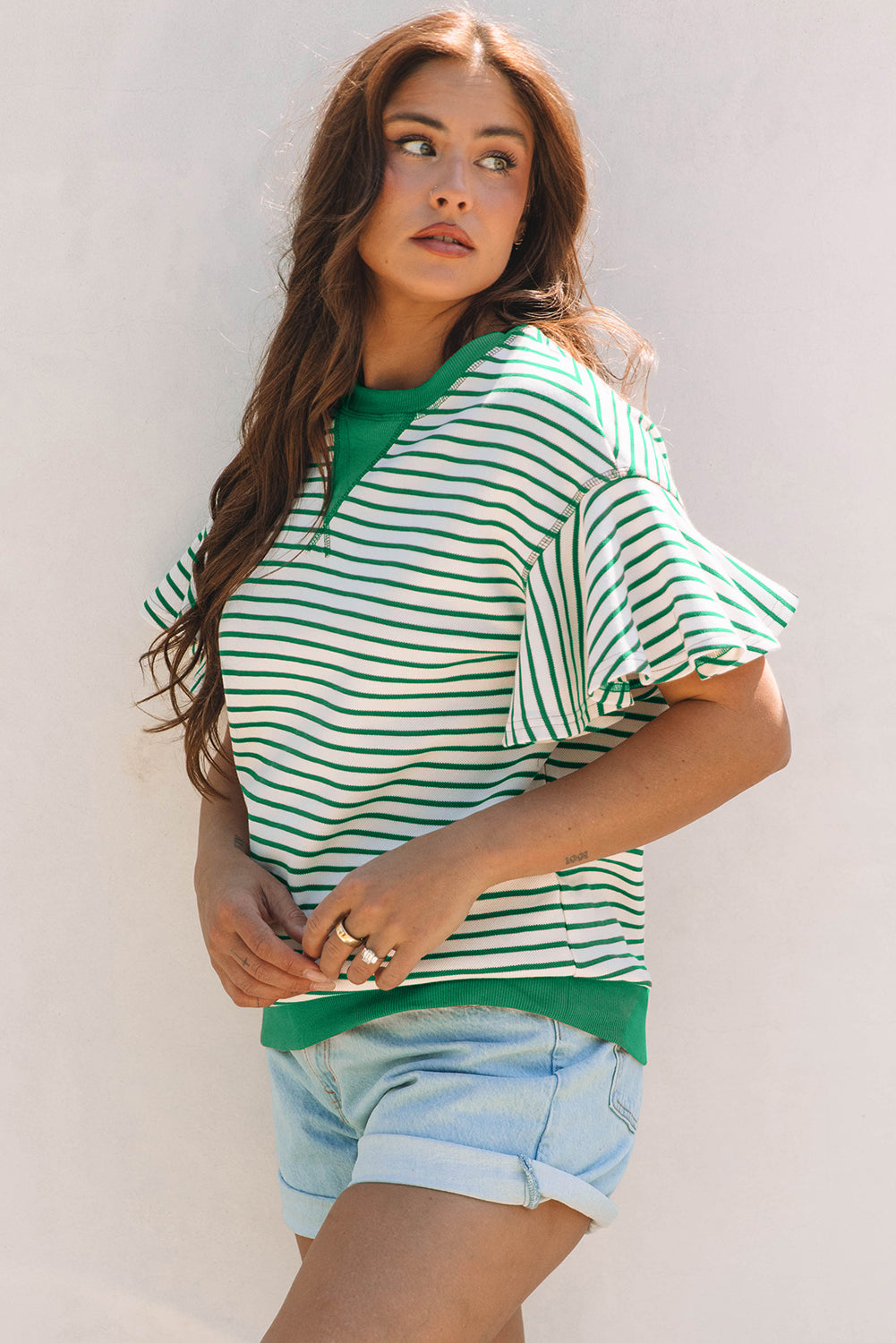 Sassy Stripes Short Sleeve Top