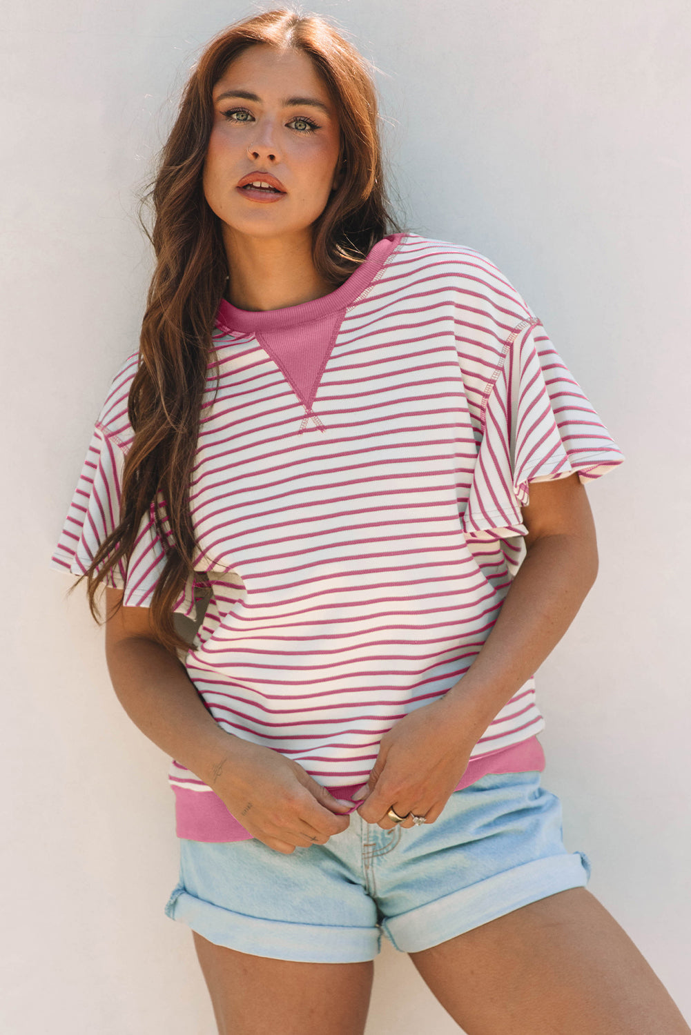 Sassy Stripes Short Sleeve Top