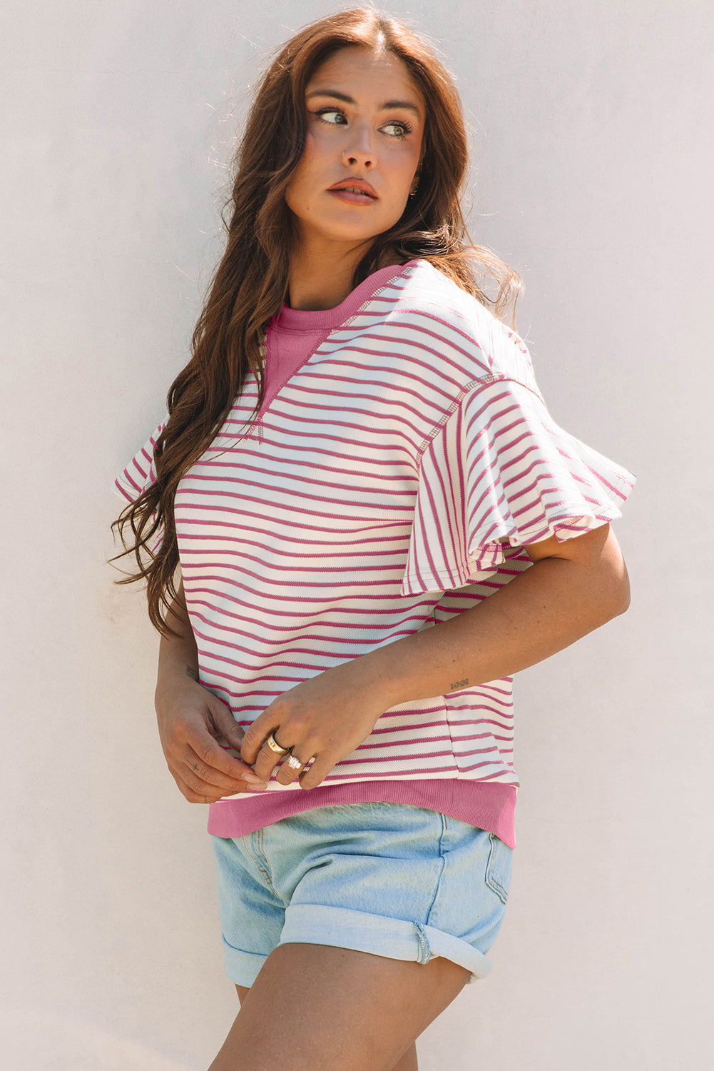 Sassy Stripes Short Sleeve Top