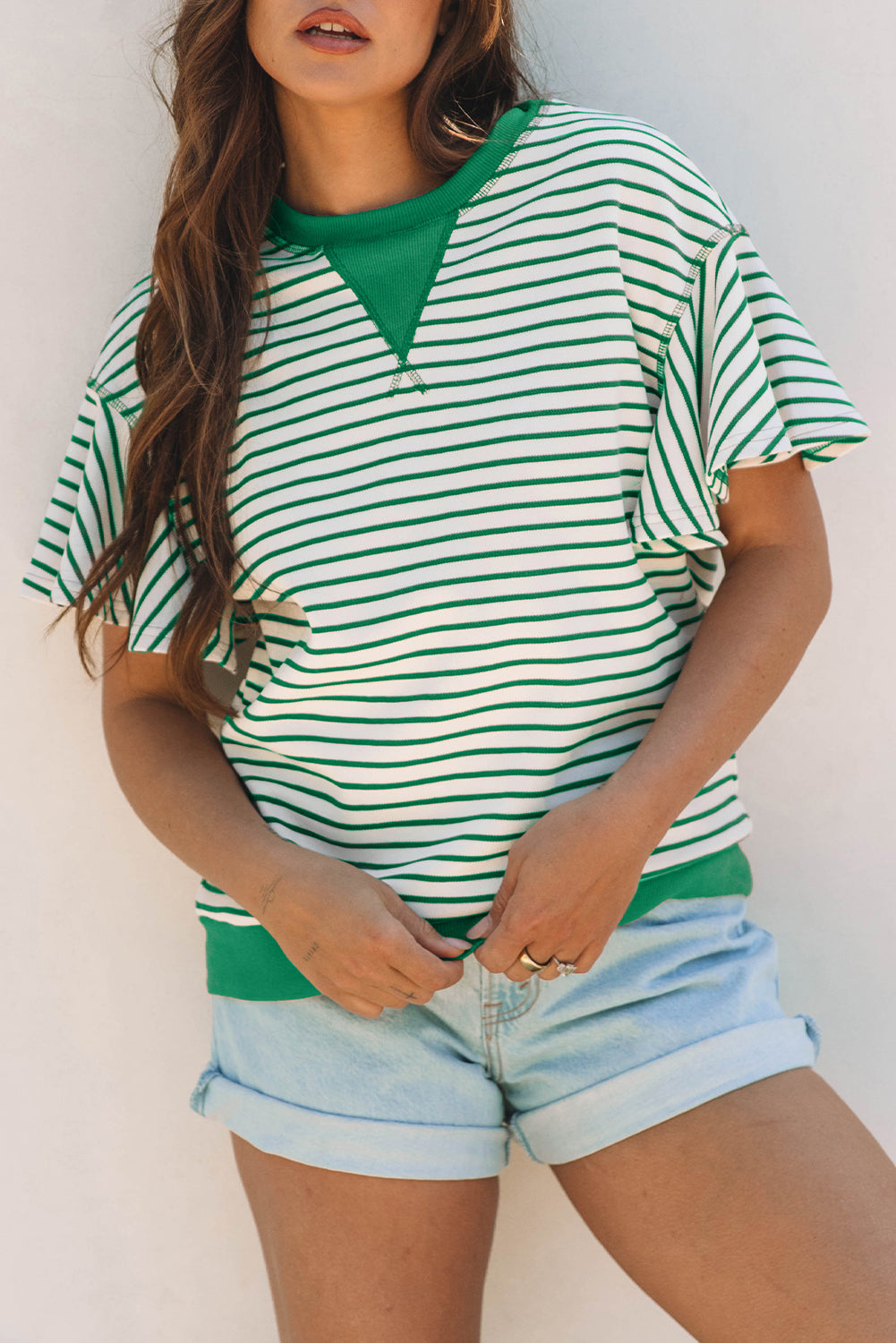 Sassy Stripes Short Sleeve Top