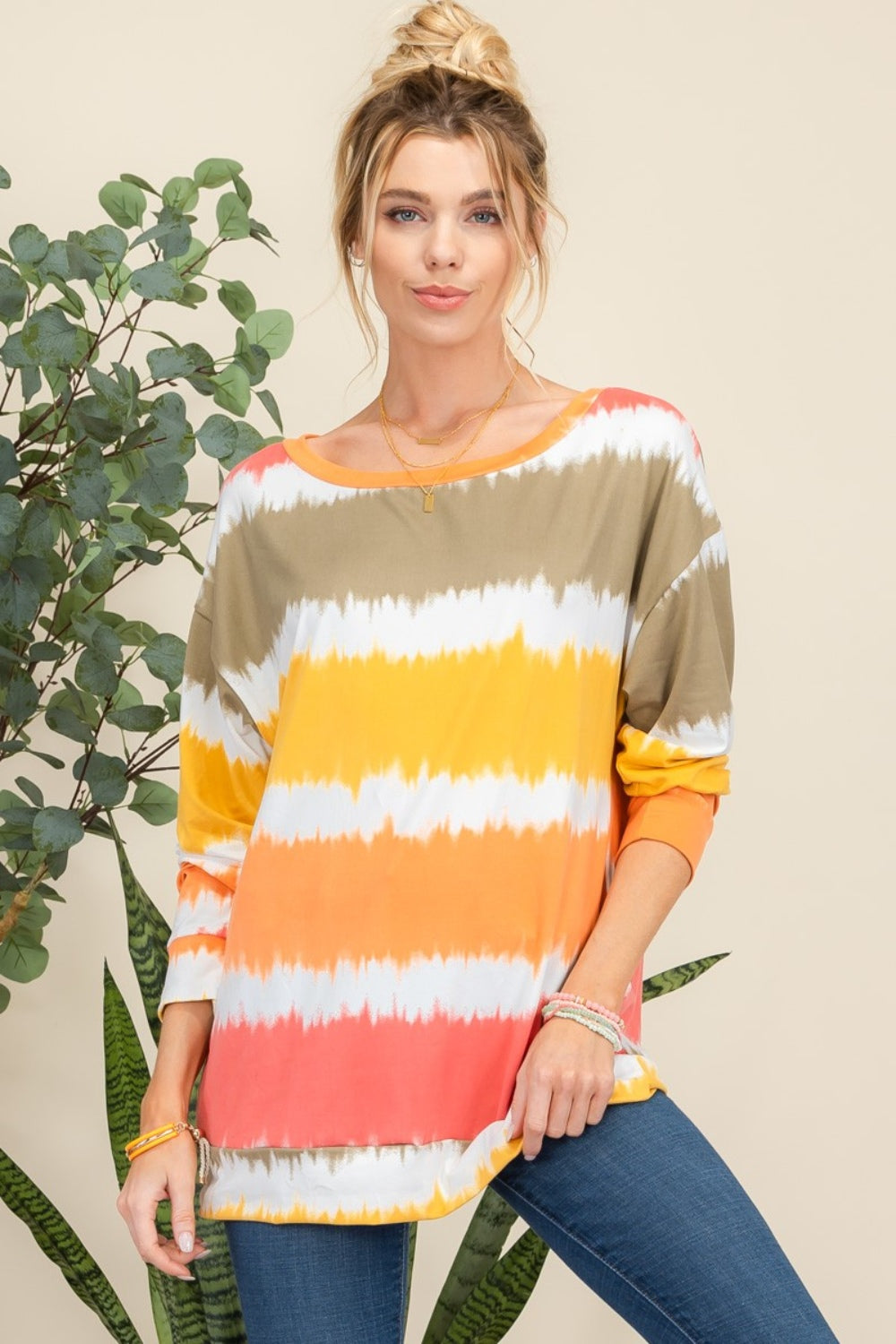 Timeless Twist Striped Long Sleeve T-Shirt