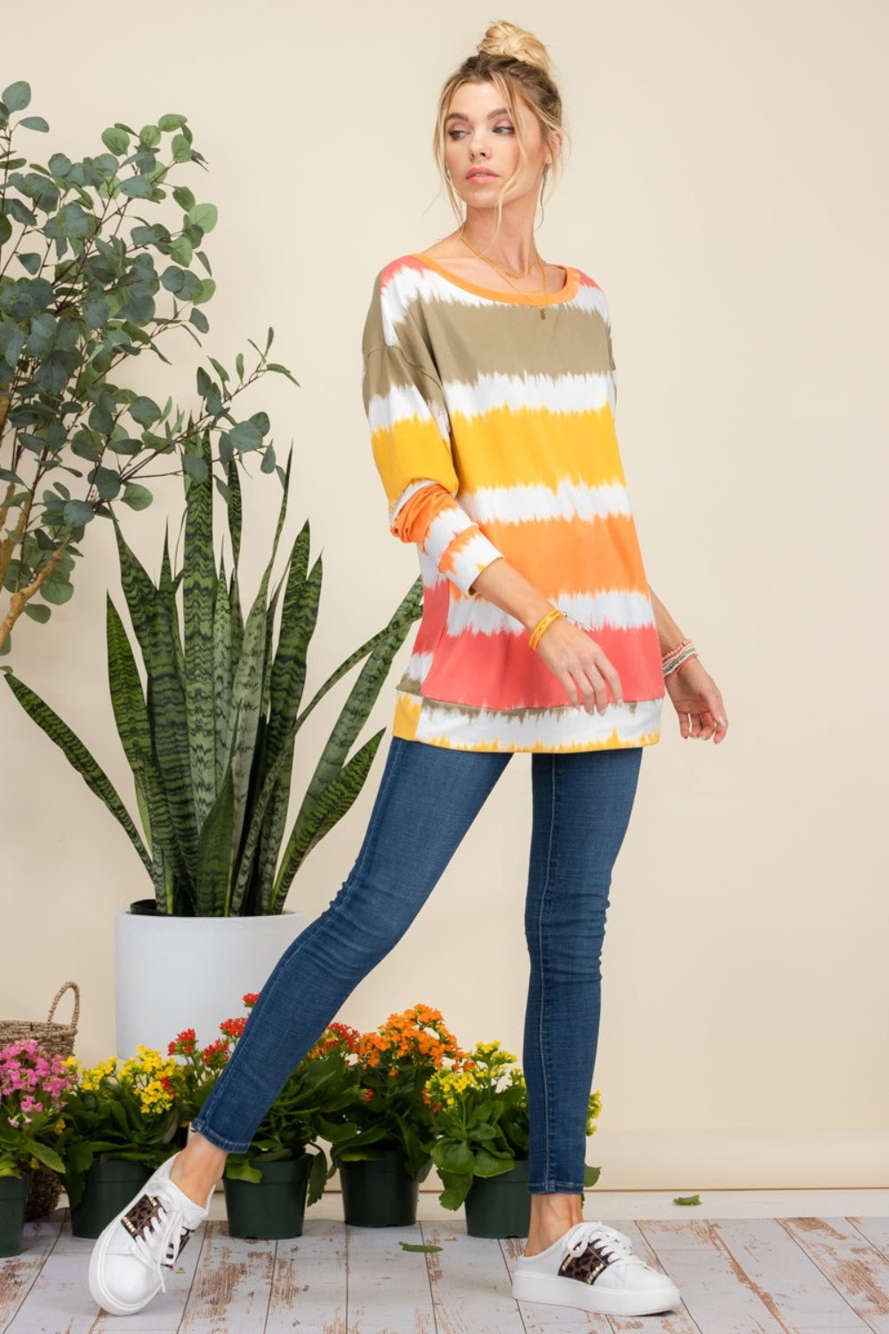 Timeless Twist Striped Long Sleeve T-Shirt