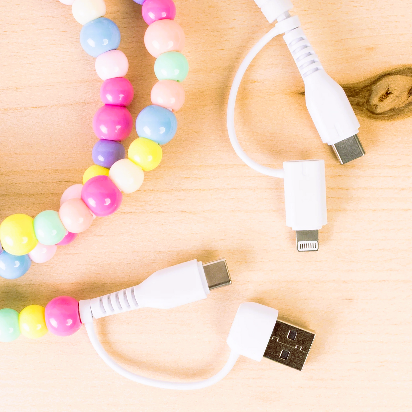 4-in-1 Beaded Charging Cable - Multi 