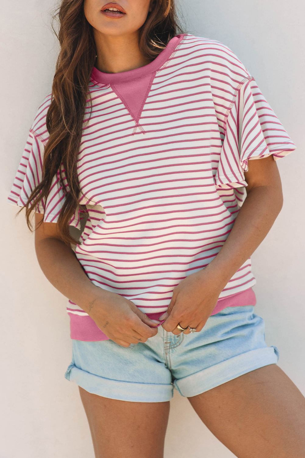 Sassy Stripes Short Sleeve Top