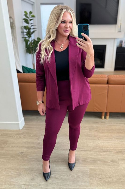 Magic 3/4 Blazer in Wine