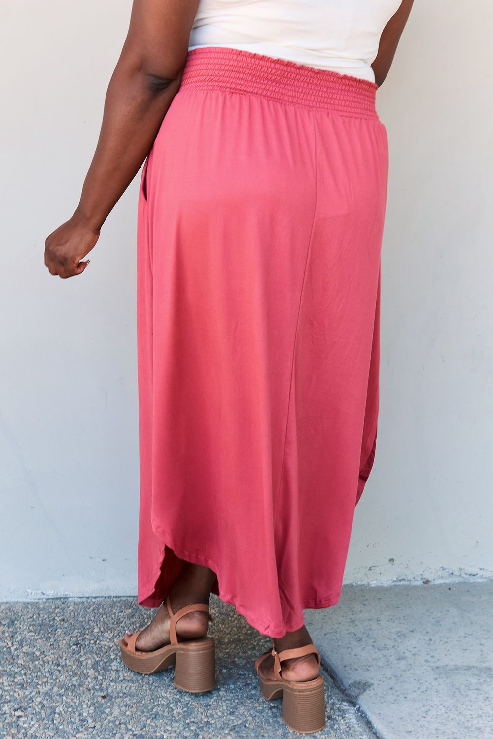 Comfort Princess  High Waist  Maxi Skirt in Hot Pink