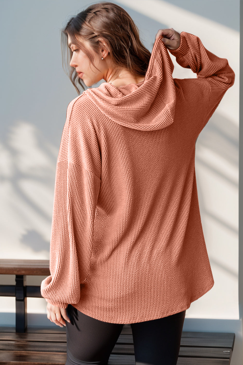 Cozy Ridge Half Button Long Sleeve Hoodie in 3 Colors