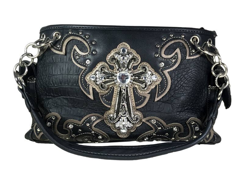 Grace- Conceal Carry Purse - Cross - Black