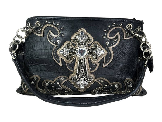 Grace- Conceal Carry Purse - Cross - Black